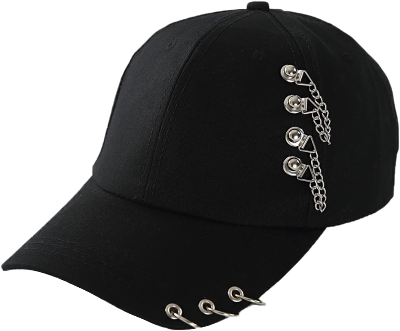 LadayPoaAdult Casual Solid Adjustable Iron Ring Baseball Caps Snapback Cap Casquette Hats Fitted Casual Gorras Dad Hats