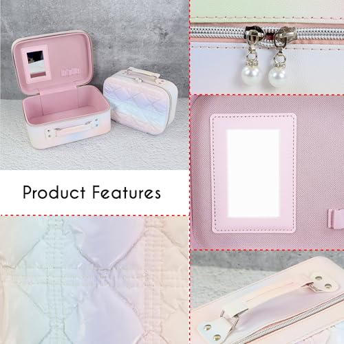 Image of NFI essentials Printed Makeup Box Set of 2 Cosmetic Box Jewellery Bridal Box Trousseau Box Vanity Beauty Case Organizer for Wedding Makeup Bag for Bride