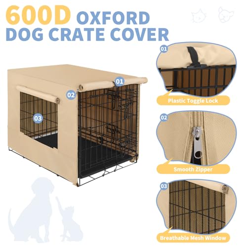 X-ZONE PET Capa de gaiola de cachorro de 91,4 cm para uso interno/externo - capa de canil de poliést