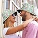 Palm Tree Leaf Flamingo Pineapple Hawaii Bucket Hats Fashion Sun Cap Packable Outdoor Fisherman Hat for Women and Men