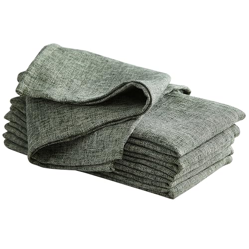 Laura Ashley Harper Set of 6 Napkins, 18" x 18", Olive
