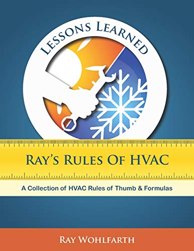 Lessons Learned: Ray's Rules of HVAC: A Collection of HVAC Rules of Thumb and Formulas