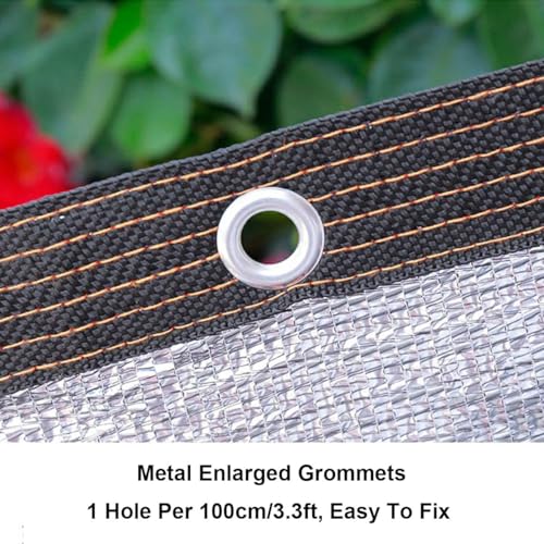 Malla de sombreo de Aluminio para Invernadero, 1 m x 6 m, 99% de protección UV, Malla Reflectante para Plantas de jardín (1 m x 1 m), protección Solar óptima para el Crecimiento.