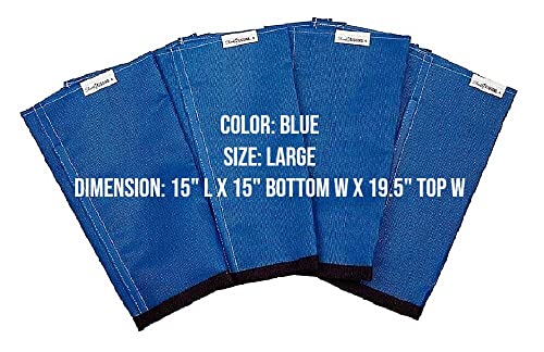 Shoofly Horse Leggins, Patented Loose Fitting Boots, Breathable Plastic Mesh (Blue/Large) #TOP1