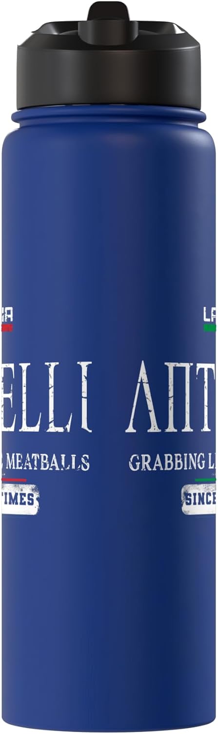 Italia La Famiglia Antonelli Grabbing Life By The Meatballs Stainless Steel Insulated Water Bottle - Image 2