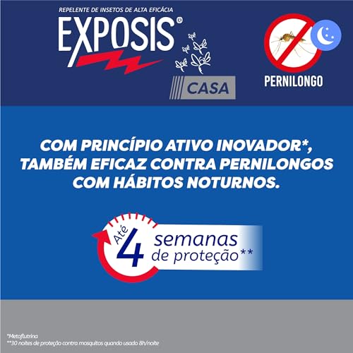 Exposis Casa, Repelente Elétrico Líquido para Tomada, Aparelho e Refil, Sala e quarto, Alta eficácia