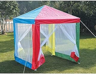 Multibrand MB Childrens Pop Up multicolour Gazebo With Sides, Canopy Tent Mini Gazebo, Kids Gazebo, Small Gazebo 1.5 x 1.5m For Gardens, Camping, Kids Parties