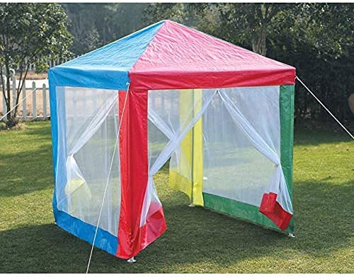 MultibrandMB Childrens Pop Up multicolour Gazebo With Sides, Canopy Tent Mini Gazebo, Kids Gazebo, Small Gazebo 1.5 x 1.5m For Gardens, Camping, Kids Parties