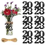24 Pieces Glitter 2023 Cutouts Tags Decorations Double Side 2023 Graduation Cutouts 2023 Graduation
