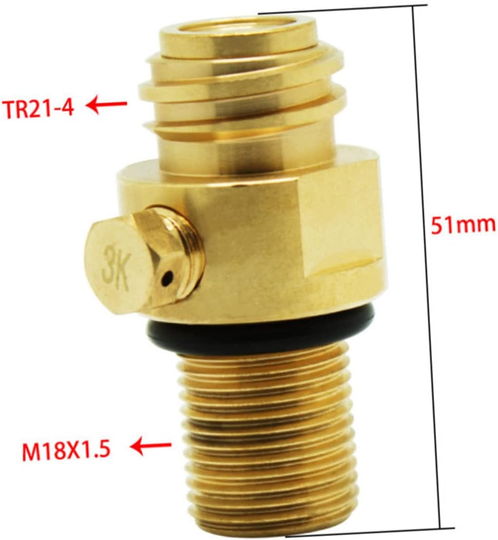 Professional Use Brass Soda Bottle Connector Adapter M18x1.5 Tr21.4 Easy Screw Design Reliable