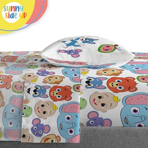 Image of CoComelon Twin Size Comforter Set - 5 Piece Kids Bedding Includes Comforter, Sheets & Pillow Cover - Super Soft Microfiber Animal Bed Set