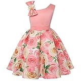 Vestido de fiesta para niñas vestidos de bebé niña pequeña ocasión tutú con purpurina para niños españoles bautizo gótico gótico mi primer cumpleaños traje de impresión de patas, cinta de impresión de patas, boda Navidad bebés niñas flores disfraz Santa tiburón 2-3 años estrella amarillo lazos flores ropa faldas mujer fantasía flor Halloween rosa 1-2 blanco volantes 9-12 meses