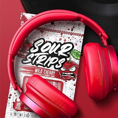 SOUR STRIPS Wild Cherry Flavored Chewy Candy Bag, 3.4 oz