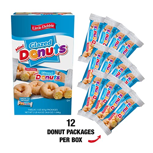 Little Debbie Snack Mini Donuts (Glazed), 3Oz, Pack Of 12 #TOP1