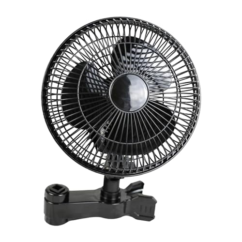 Generisch Oscillating Grow Fan 17,5x33x22cm Small Clamping Fan Automatic Oscillation 2 Geschwindigkeitsstufen Klemmbefestigung Zeltlüfter Für Camping...