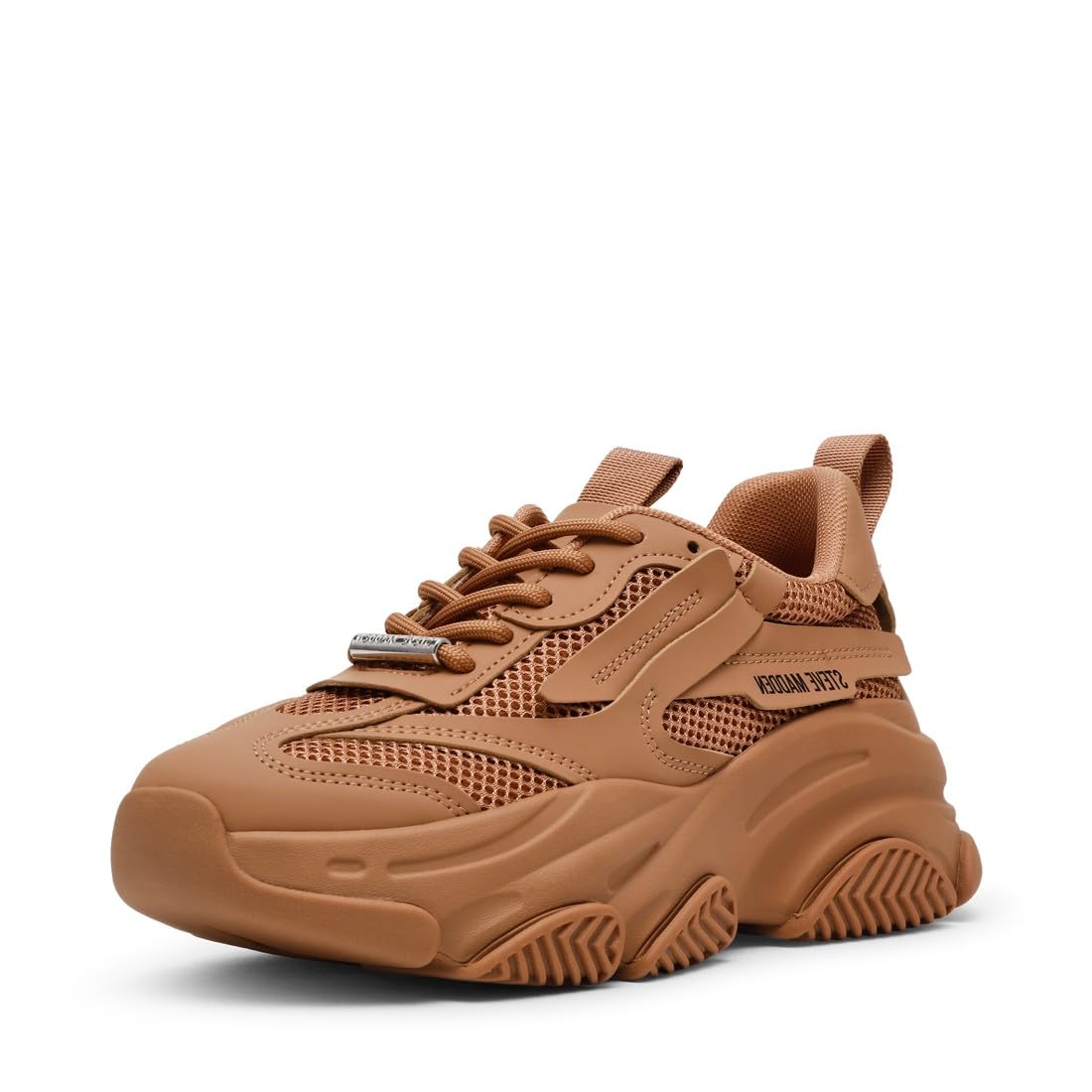 Steve Madden Women's Possession Sneaker, Almond, 4.5 UK