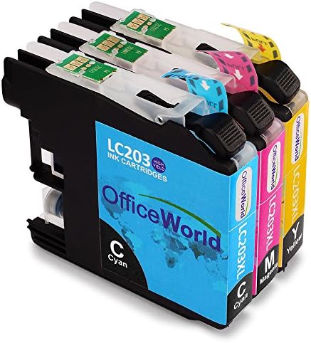 Office World Compatible Ink Cartridge Replacement for Brother LC203XL 3 Color,Compatible with Brother MFC-J480DW MFC-J880DW MFC-J460DW MFC-J4620DW MFC-J4420DW MFC-J5520DW MFC-J680DW MFC-J5720DW