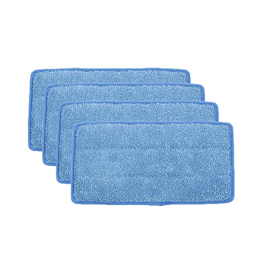 aqxreight Têtes de Vadrouille en Microfibre, Paquet de 6 Recharges de Vadrouille Réutilisables Lavables avec Ruban de Fixation Rapide, pour le Nettoyage des Sols 11,8x5,9 Pouces (BLUE)