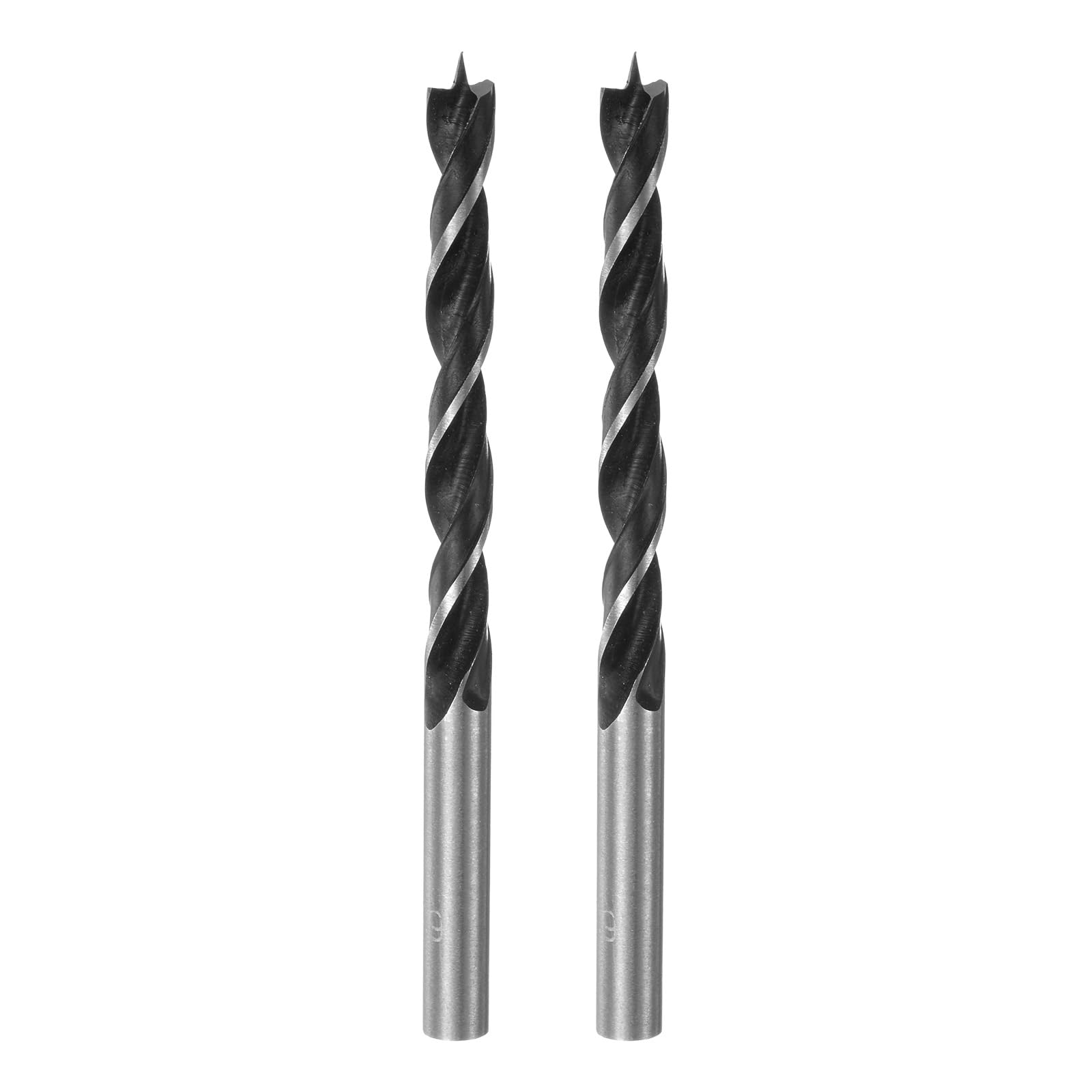 QUARKZMAN 2pz Punte Trapano Brad Point 6,5mm(16/64") Dia Dritto Acciaio Tondo Shank Trapano Metrico Brad Point 2,6" Profondità Foratura Trapano a Spirale per Legno Carpenteria Plastica Gomma