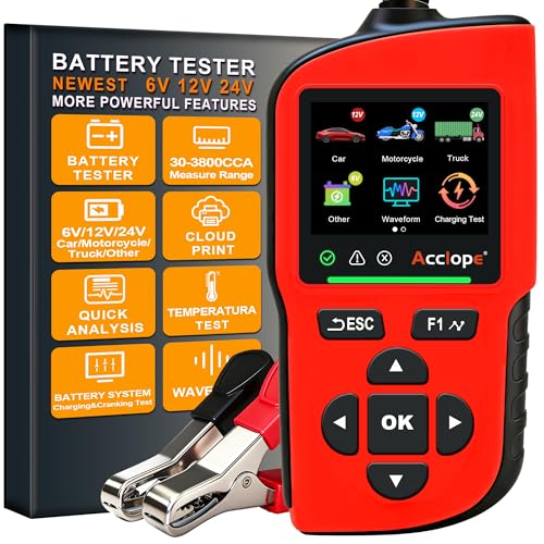 Acclope BT90 PRO CCA 30-3800 Testeur de Batterie,Compatibilité...