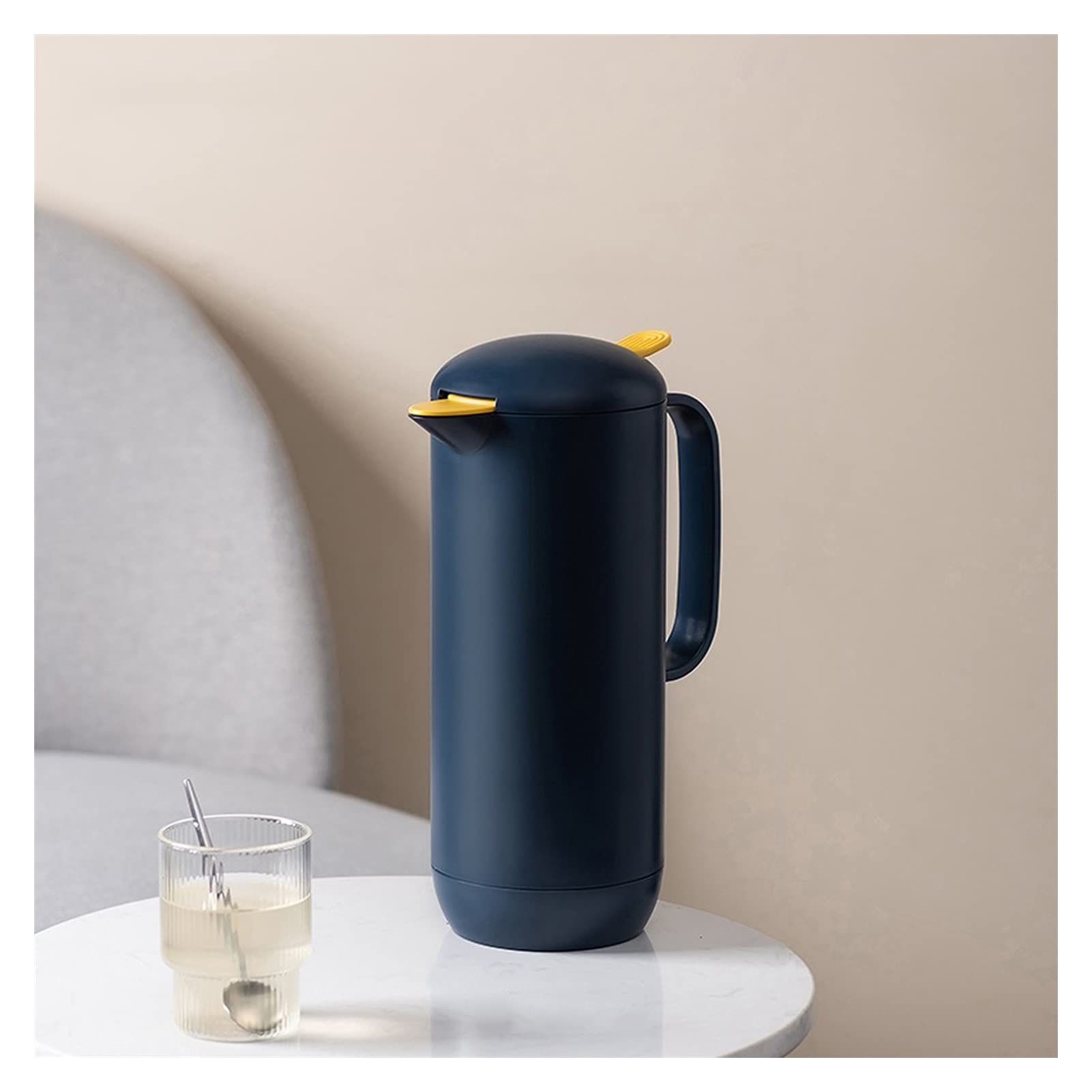 Thermo-Kaffeekaraffe Teekanne Thermosflasche Isolierflaschen Thermoskannen Niedlicher nordischer Isolierbecher mit Griff Isotherme Haushaltsprodukte Isoliertopf Isoliertopf (Color