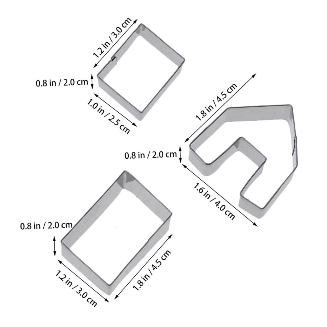 ULTECHNOVO Emporte-pièces Maison en Pain D'épice en Acier Inoxydable, 15 Pièces, Découpeuse à Pâtisserie Créative pour Biscuits, pour Fêtes de Noël et Anniversaires