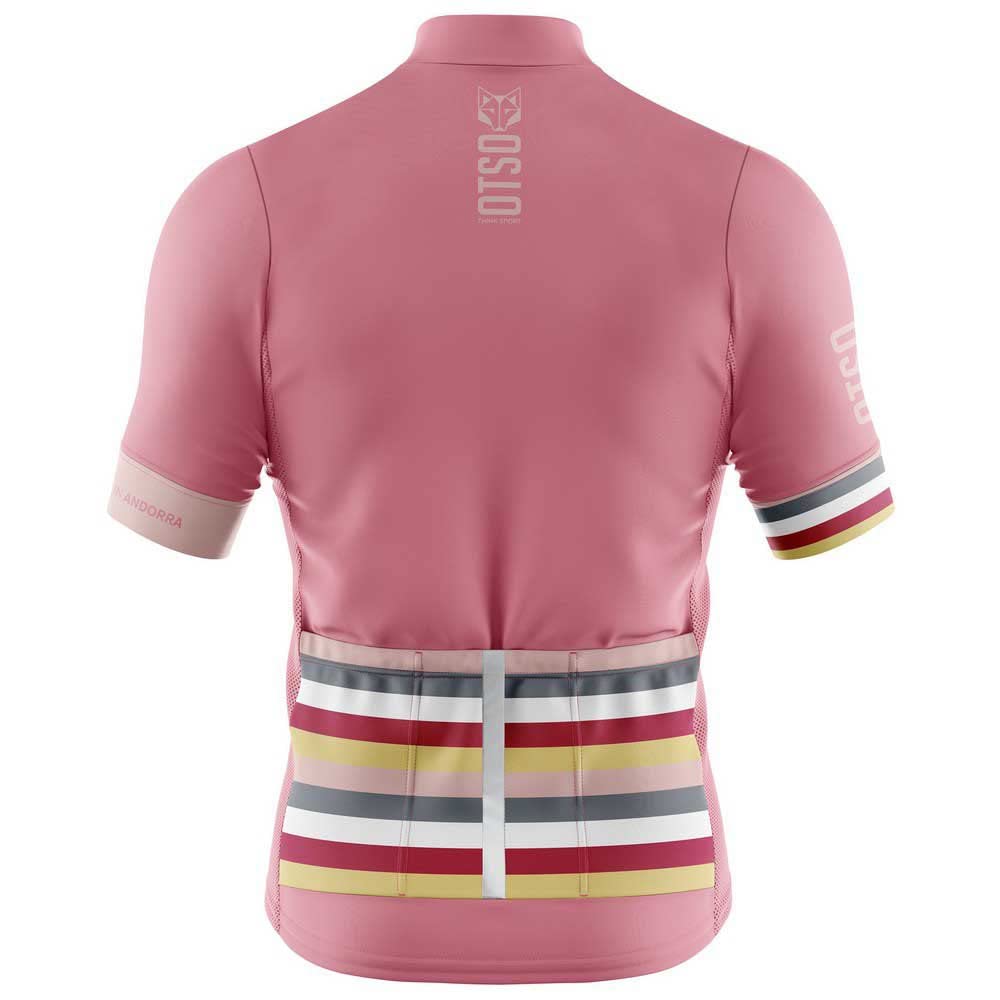 OTSO THINK SPORT Maillot Ciclismo Mujer Stripes Coral Pink