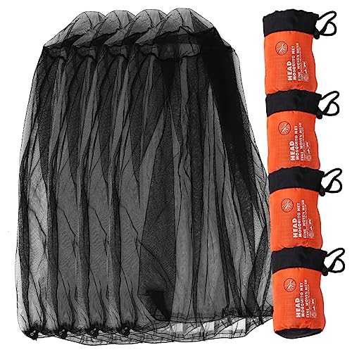 Happyyami 1 Juego Mosquito Net rede mosquiteira Sombrero con Red para Malla mosquiteros con mosquitero Gorros Sol Sombrero de Pesca Accesorio para Levantar Abejas poliéster Black