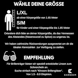 Khroom Schnorchelmaske für Erwachsene und Kinder - Seaview Y | CO2 sicher | Vollmaske zum Schnorcheln | Schnorchelset Alternative | Vollgesichtsmaske Schnorchelausrüstung Erwachsene 4 Schnorchelmasken 51T4gcVdsGS. SS300 𝐂𝐎𝟐 𝐒𝐈𝐂𝐇𝐄𝐑: Geprüft nach DIN136 vom TÜV Rheinland. Im Vergleich zu anderen Vollgesichtsmasken, wird Deine ausgeatmete Luft seitlich rausgeleitet. Verbrauchte Atemluft muss nicht den langen Weg bis zur Schnorchelspitze gleiten. Dies unterbindet die gefährliche Pendelatmung.
𝐎𝐏𝐓𝐈𝐌𝐈𝐄𝐑𝐓: Die Seaview BC ist unser neuestes Modell. Durch das große Schnorchelrohr und der erstmalig eingesetzten 4 statt 2 Ventile, ist eine deutlich einfache Atmung möglich.
𝐅𝐔𝐋𝐋-𝐅𝐀𝐂𝐄: Die Tauchermaske deckt das ganze Gesicht ab. Zwei Größen gewährleisten den richtigen Sitz. Auch für Kinder ab 5 Jahren.