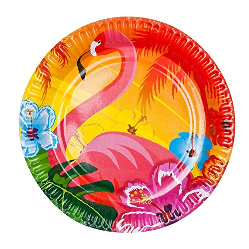 Boland- Flamingo Hibiscus Piatti, Multicolore