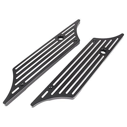 Cubiertas de pestillos para alforjas de motocicleta de aluminio compatibles con modelos Touring Road King Road Glide Street Glide 1993-2013 negras miniatura 3