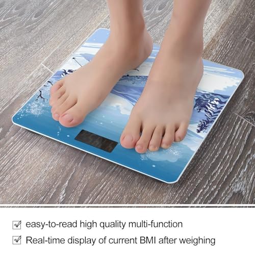 Báscula digital para baño con pantalla LED clara y capacidad 400 lb miniatura 5