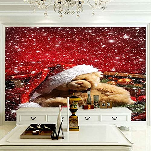 Ours de Noël papier peint impression d'art moderne en haute définition