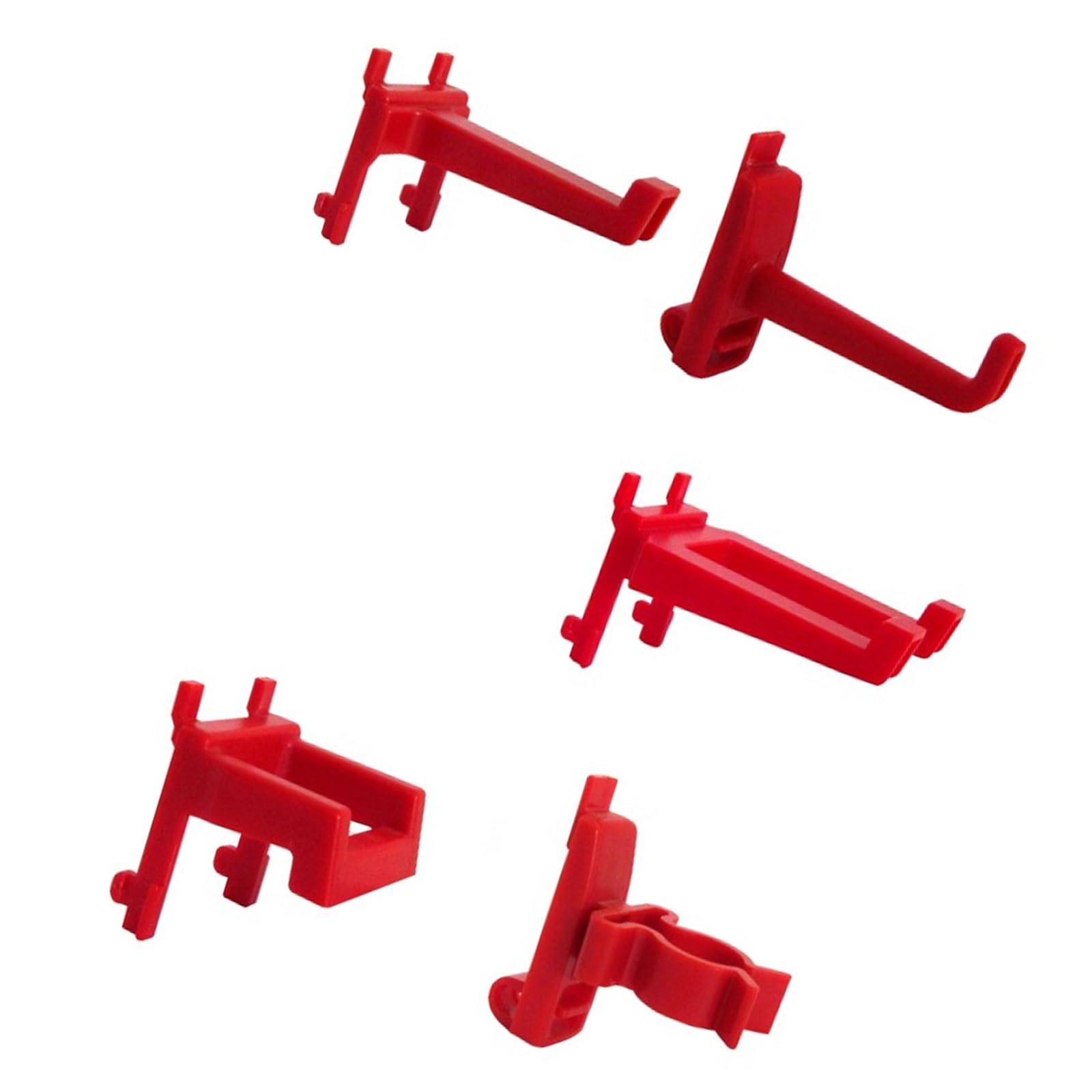 ZEPFJHE 5Pcs Pegboard Hooks for Garage Workshop Tool Hanging and Space Management Workshop Storage Supplies Tool Rack Accessories
