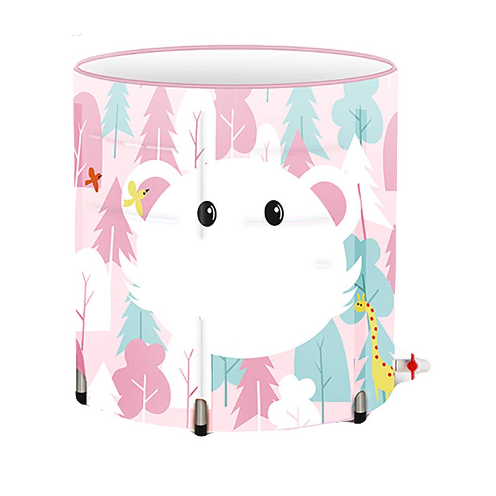 WUSTEGCCF Foldable Family Outdoor Pool,Portable Bathtub Swimming Pool,Kids Water Play Fun Travel Air Shower Basin,Baths for Children Outdoor Beach Summer Parties,Pink