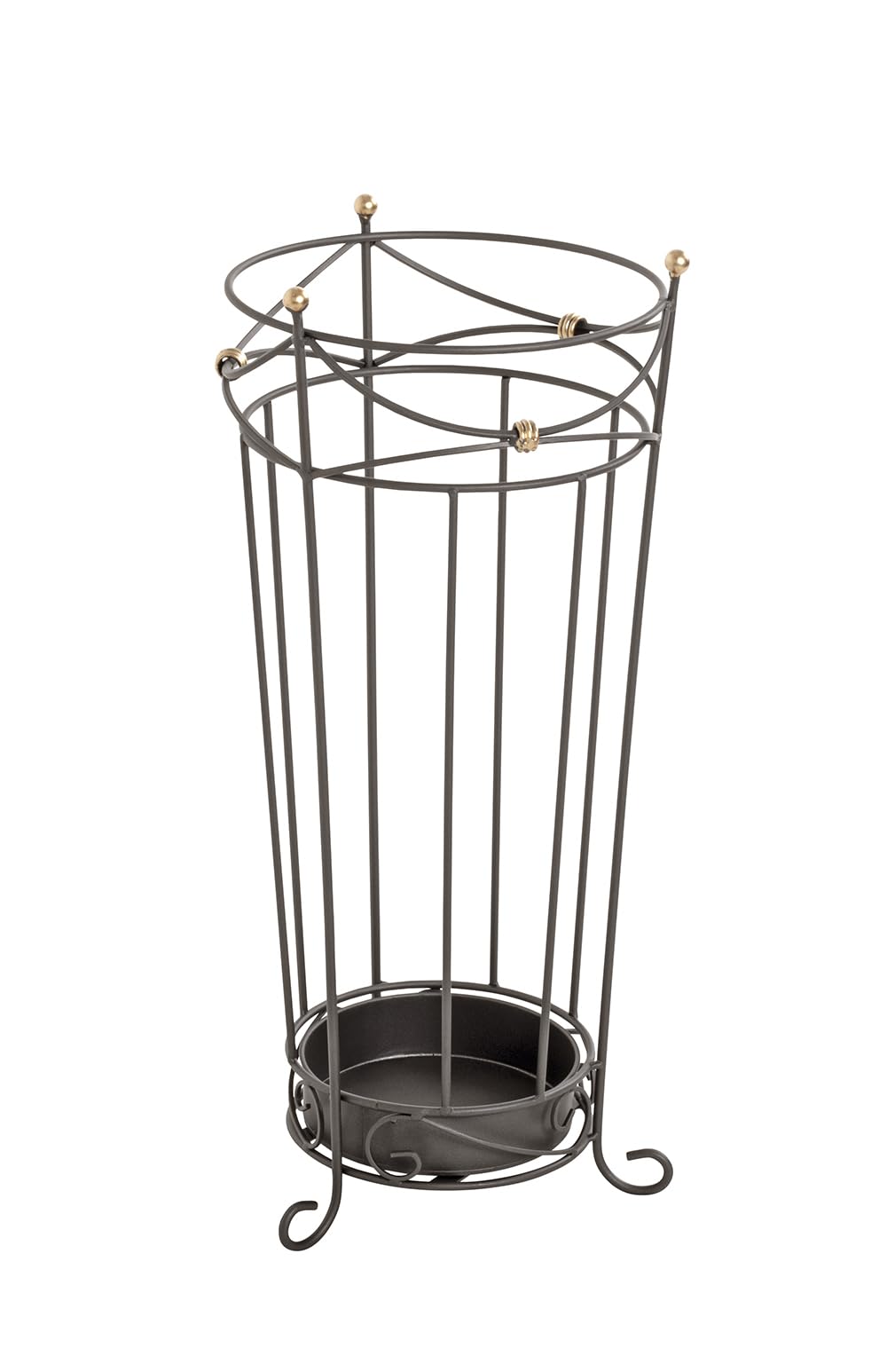 HAKU umbrella stand, modern umbrella stand in anthracite, metal – dimensions: H 55 x Ø 24 cm, Style: Traditional