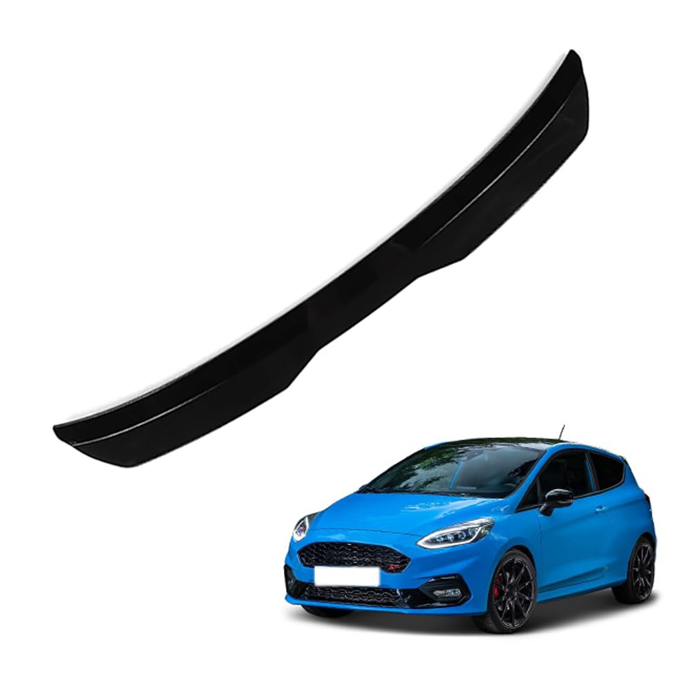 Auto Spoiler Posteriori per FO-rd Fiesta Active VIII (Mk8) 2018 2019 2020 2021 2022 2023 2024 Nastro Installare Adesivo,ABS Alettone Tetto Posteriore Tuning Ala Styling Accessori,A/Black