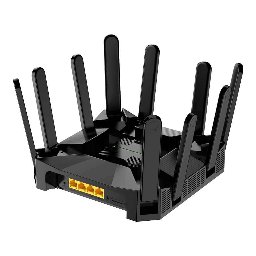 ZBT AX3000 4G LTE WiFi 6 Router Unlocked with SIM Card Slot, Cat9 450Mbps Cellular Router Compatible with AT&T T-Mobile Verizon, 2.4G+5GHz Dual Band, 7 External Antennas, Gigabit Ports, OpenWRT