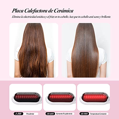 Spazzola lisciante riscaldante, pettine lisciante