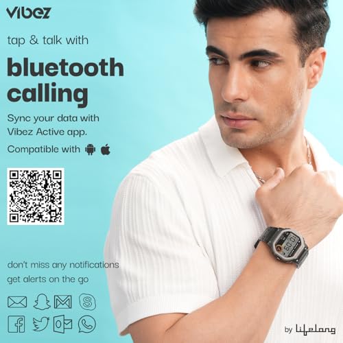 Image of Vibez Vintage Luxury Smart Watch for Women & Men with 1.57 TFT HD Display, Metal Straps, Health Monitoring, Bluetooth Calling Smartwatch, IP67, Sports Mode, Unisex Smartwatch for Men & Women (Black)