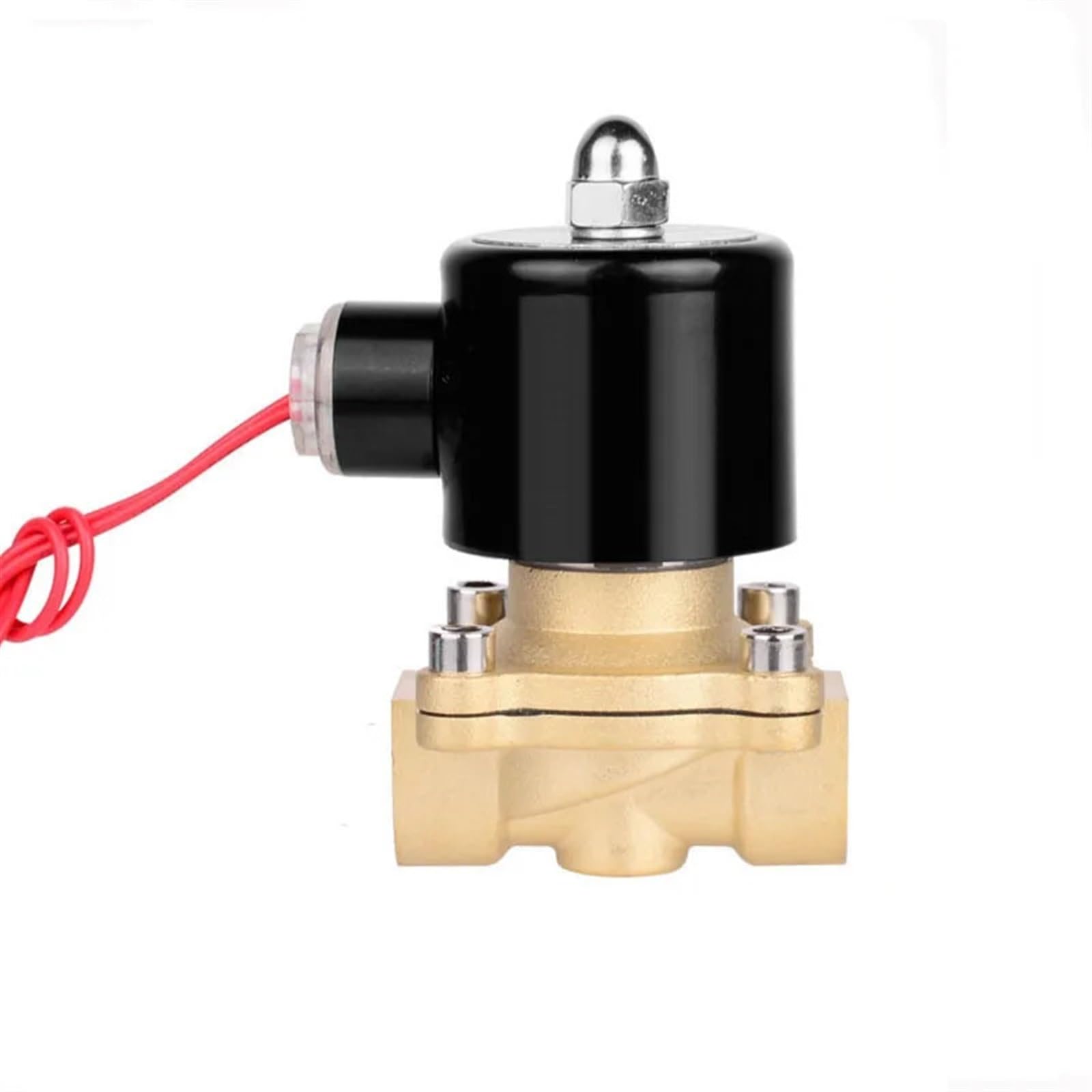 PXQCHAVLN 1/4" 1/8" 1/2" 3/4" 1" 2" AC220V DC12V/24V Electric Solenoid Valve Pneumatic Valve for Water Oil Air NC(AC220V,DN15)