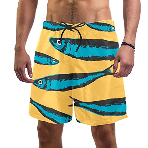 Short de bain pour homme confortable avec taille élastique ajustée et deux poches pratiques