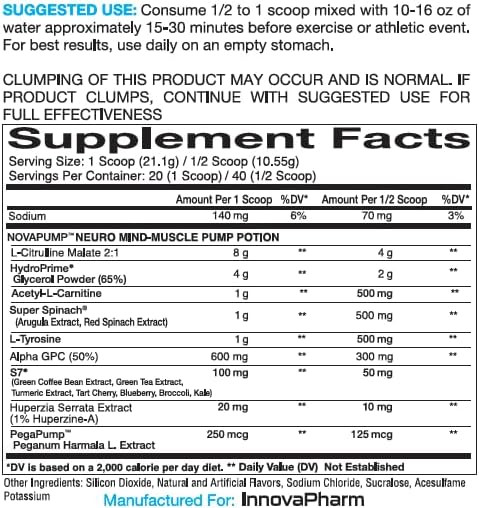 Miniatura 2 de InnovaPharm NOVAPUMP Neuro (Gomitas de sandía) Polvo - 14.9 onzas