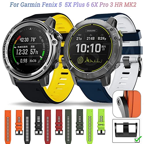 Bracelet silicone Garmin D2 Delta PX anti irritation à attache rapide