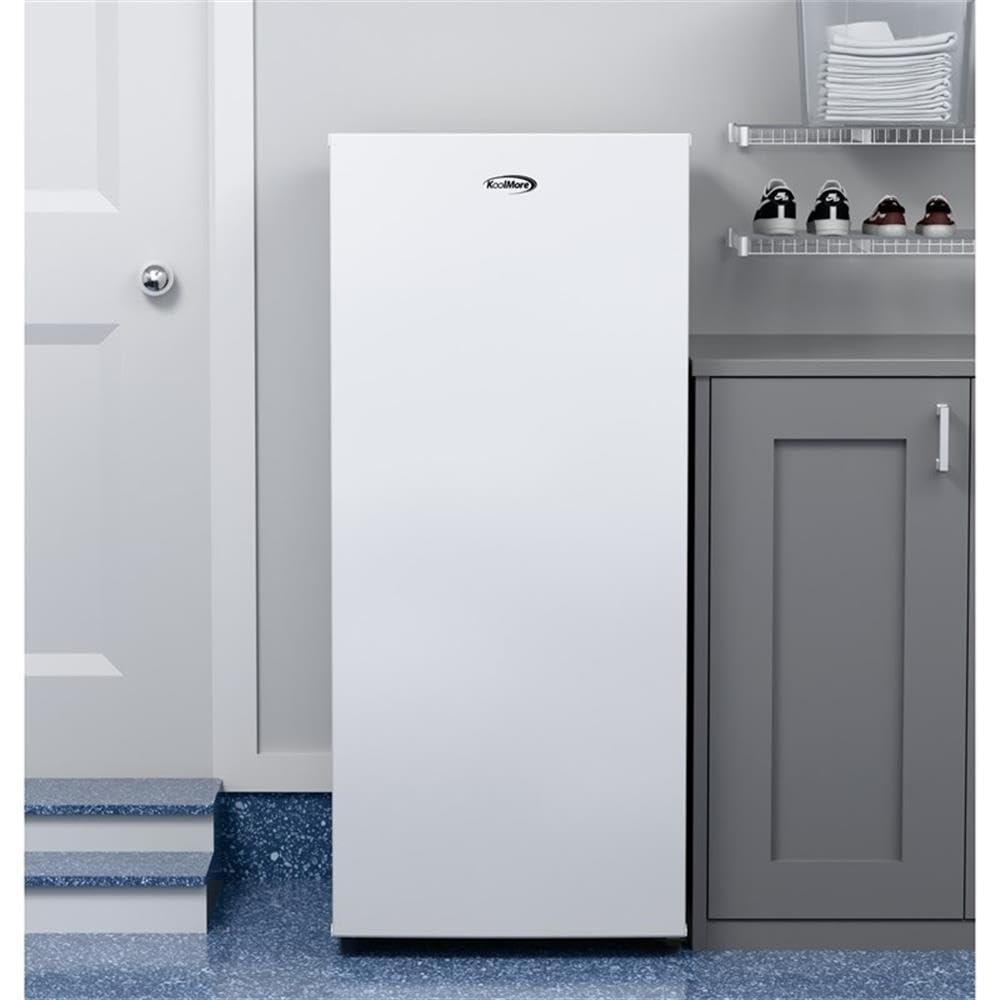 Pemberly Row 7 Cu. Ft. Convertible Upright Freezer/Refrigerator, White Metal Finish, Garage Ready, Adjustable Shelves, Reversible Door, Freestanding Design For Home Or Garage Use on Fridge.com - View 3
