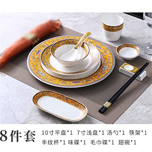 Ensemble de vaisselle complète avec assiette et porte-couverts pour table - 6