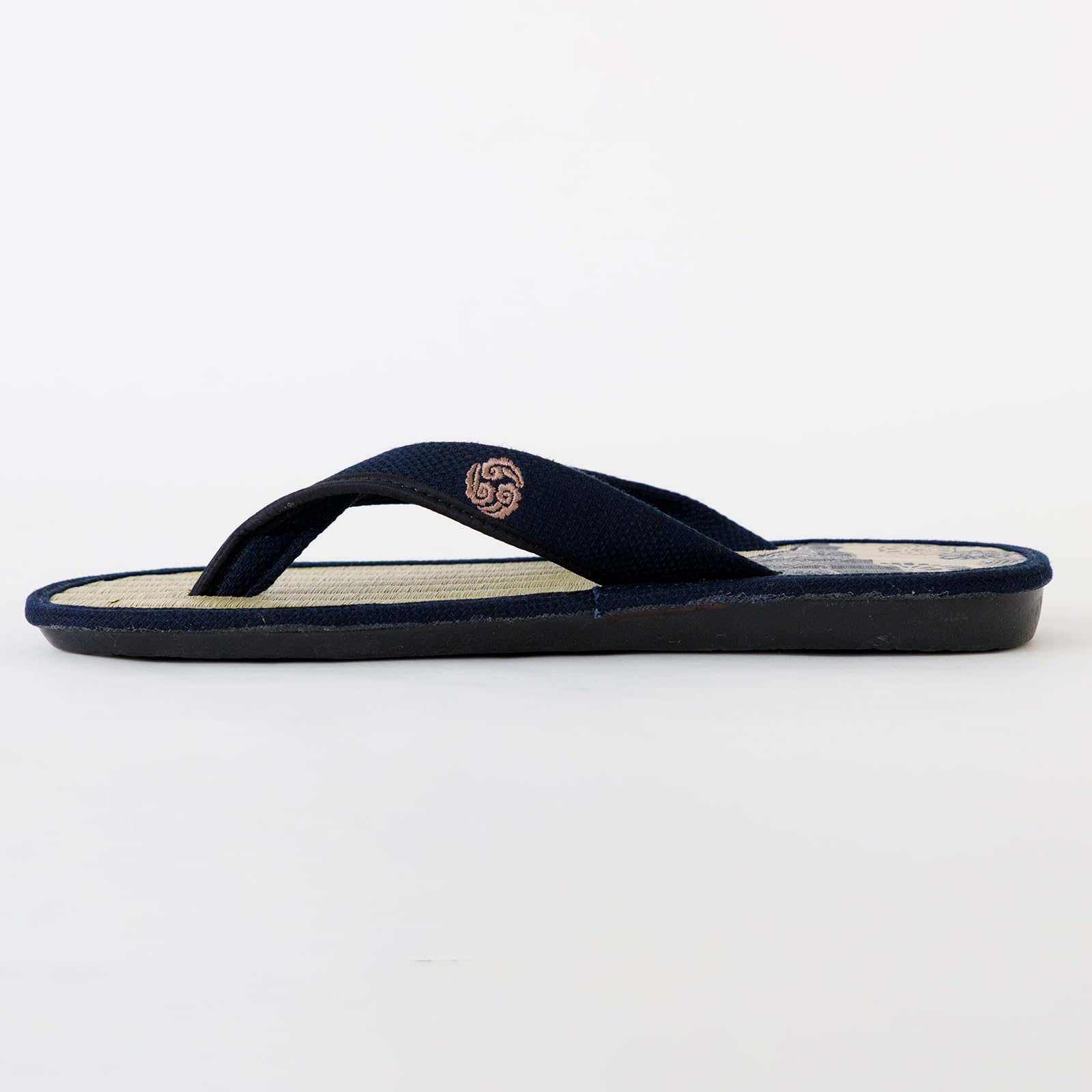 Sandales Traditionnelles Japonaises Asayu en Igusa, Fabriquées au Japon, Tatami Zori, Absorbantes et Désodorisantes - Motif Mosaïque, Taille Homme EU 39 à 42.