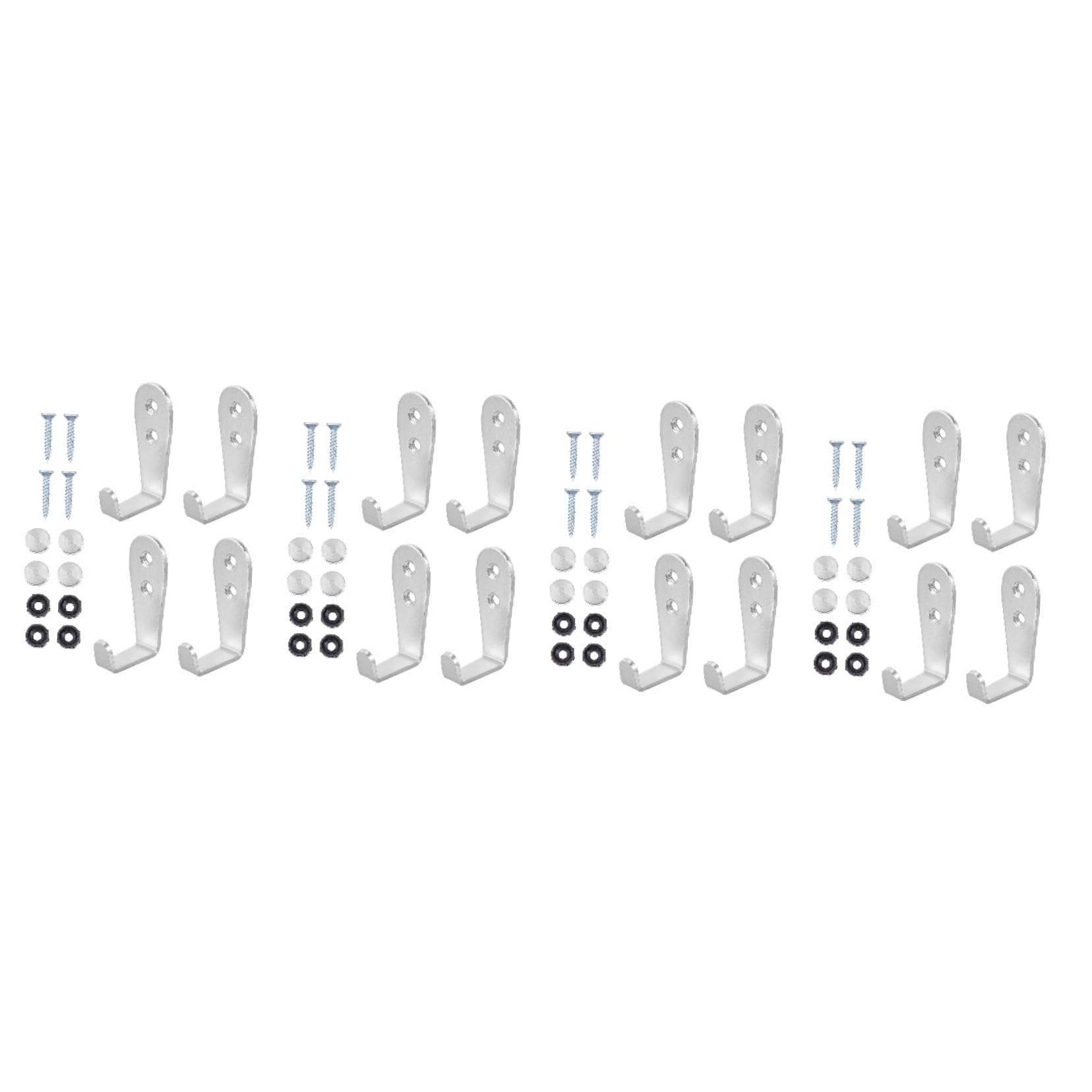 4 Set Gancio Acciaio Inossidabile Da Supporti Prong Facile Installazione Design Versatile E Robusto Per Abbigliamento E Accessori 4 Pezzi*4