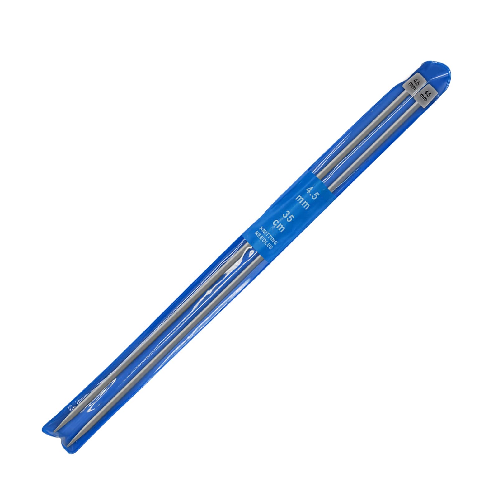 SagaSave 2er-Set Stricknadeln Aus Aluminium – 35 Cm, Einspitzig – Für Socken, Mützen & Mehr (Größe Wählbar)
