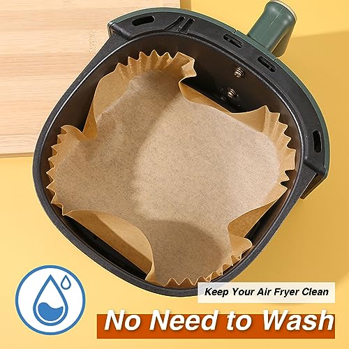 Image of Parchment Paper, OOTDAY 100Pcs Square Air Fryer Liners Disposable, Cooking Non-Stick air fryer accessories, Frying Pan, Oil-proof Air Fryers for 2-4 QT Air Fryer Baking Roasting Microwave(6.5 inch)